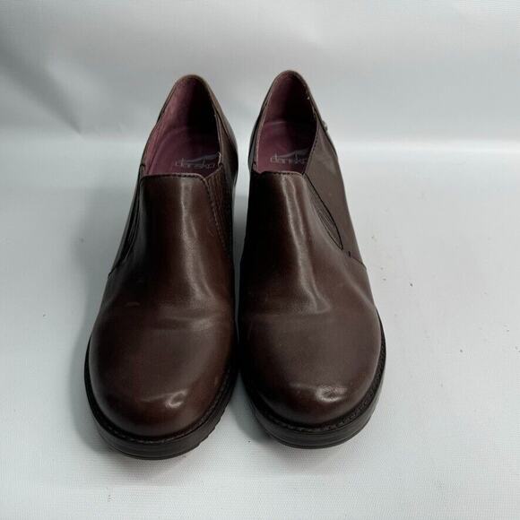 DANSKO Adrienne Brown BOOTIES‎ US 9.5 Slip-On Comfort Heel Ankle Euro 40 - Picture 2 of 8
